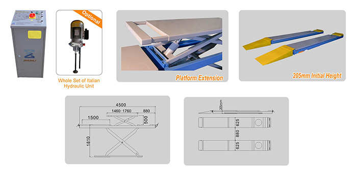 CD3535TC Ultrathin Double Level Scissor Lif for Four Wheel Alignment